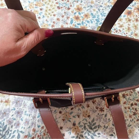 Brown Leather and Brown Tote Bag. NWOT - Picture 2 of 8